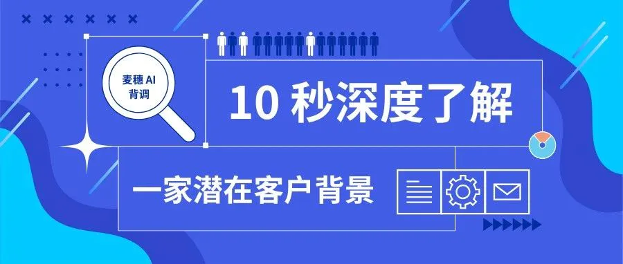 我是如何做到1分钟深度了解一家潜在客户的？麦穗AI背调(附案例)